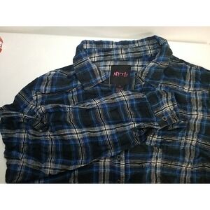 Myth Womens Flannel Long Sleeve Button Up Plaid Shirt 3X‎